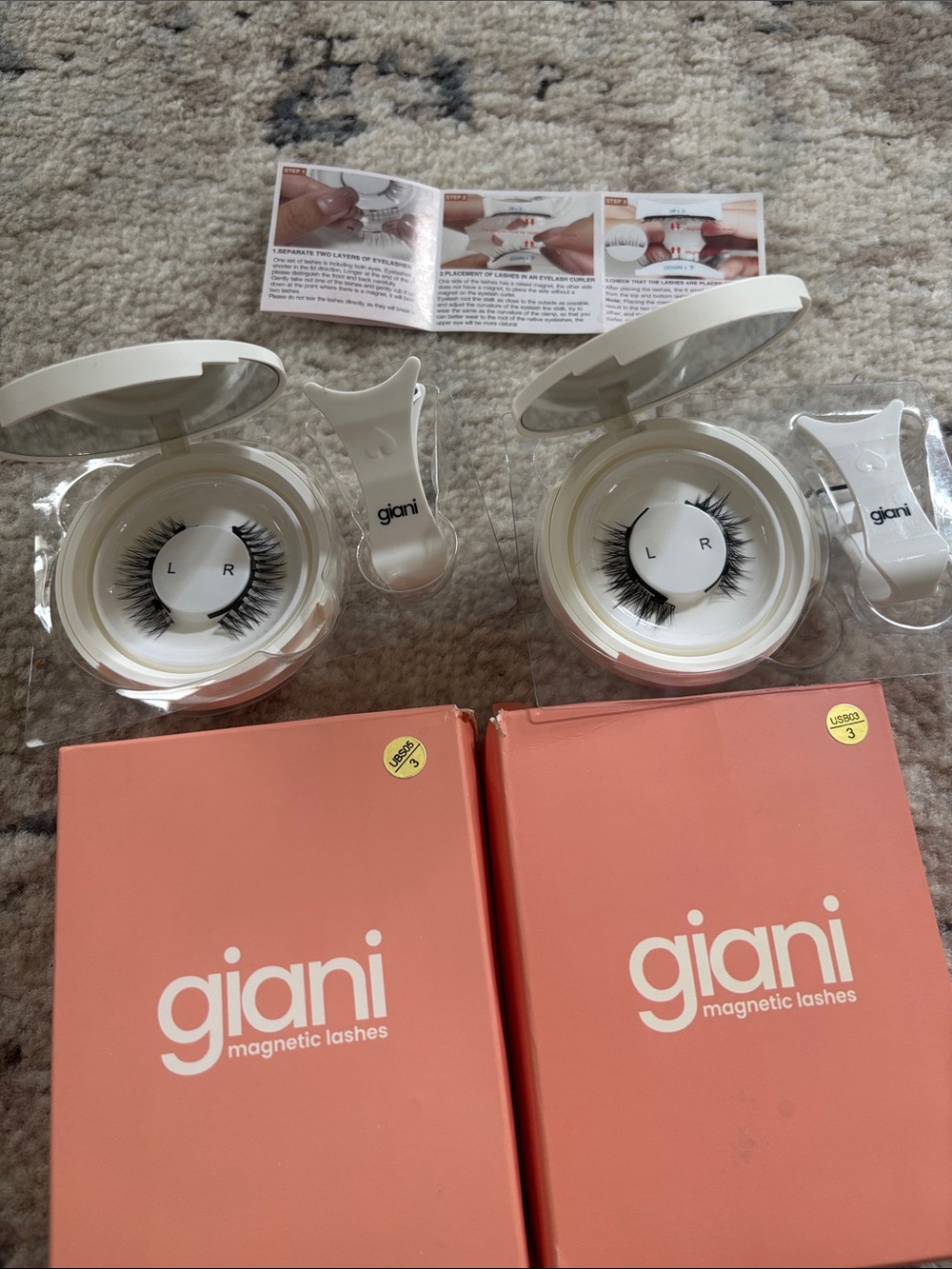 Giani Magnetic Lashes - Coral Peach Box (Set of 2) - Picture 3 of 9